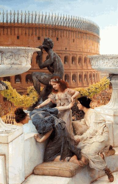 Sir Lawrence Alma-Tadema,OM.RA,RWS The Colosseum France oil painting art